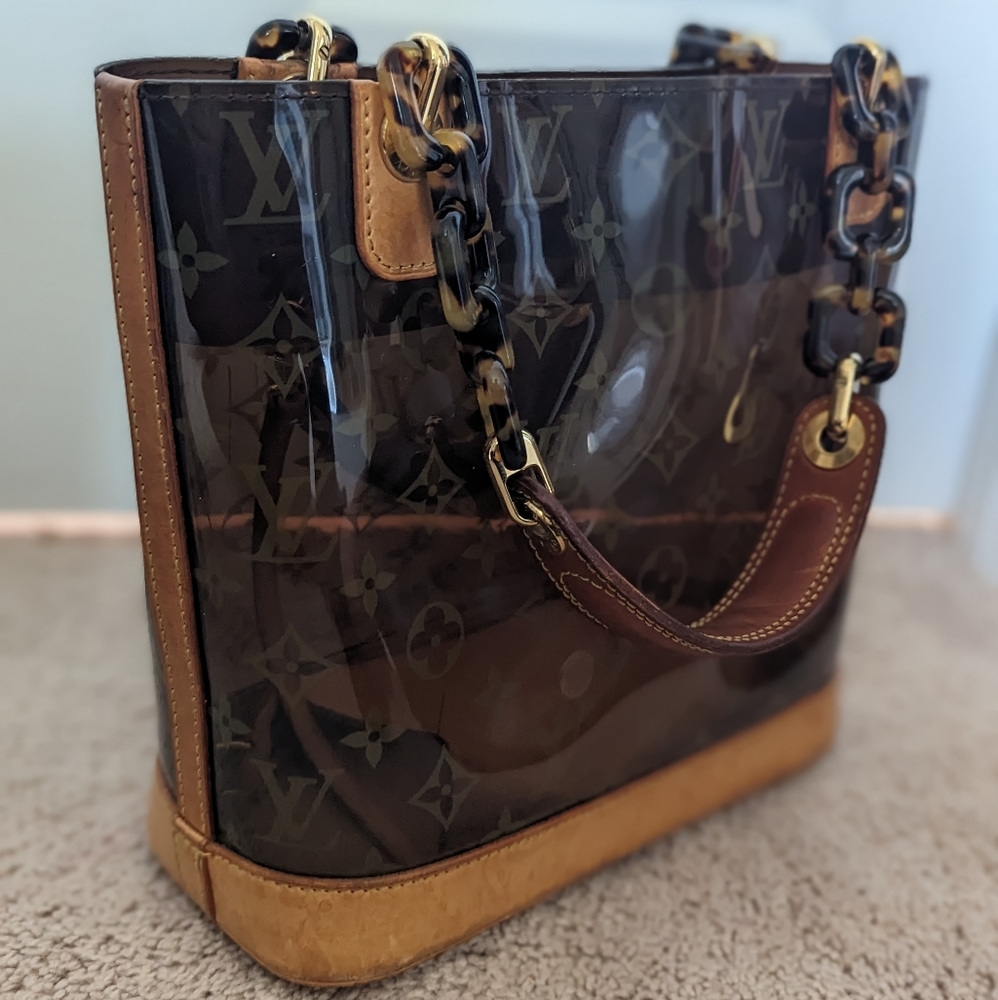 Louis Vuitton preloved ambre cabas amber clear transparent PVC hand bag